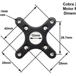 Cobra CP-2814-2000 Brushless Motor, Kv=2000 -Bandai shop 28mm v2 mount dims 1 1 1 1 1