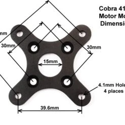 Cobra C-4120/18 Brushless Motor, Kv=540 -Bandai shop 41mm mount dims 3
