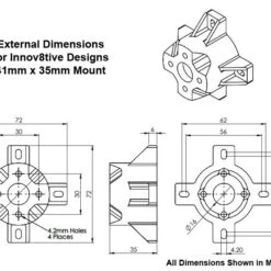 3D Printed Motor Mount For 41mm Motors, 35mm Length -Bandai shop 41x35mm mount dims
