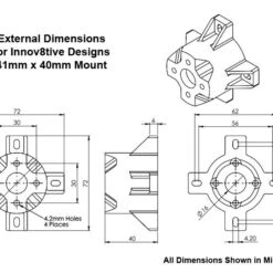 3D Printed Motor Mount For 41mm Motors, 40mm Length -Bandai shop 41x40mm mount dims