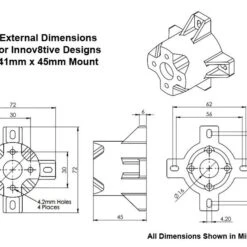 3D Printed Motor Mount For 41mm Motors, 45mm Length -Bandai shop 41x45mm mount dims