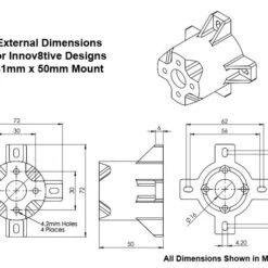 3D Printed Motor Mount For 41mm Motors, 50mm Length -Bandai shop 41x50mm mount dims