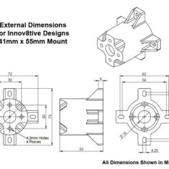 3D Printed Motor Mount For 41mm Motors, 55mm Length 8 3D Printed Motor Mount For 41mm Motors, 55mm Length -Bandai shop 41x55mm mount dims