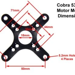 Cobra C-5320/22 Brushless Motor, Kv=300 -Bandai shop 53mm mount dims 1
