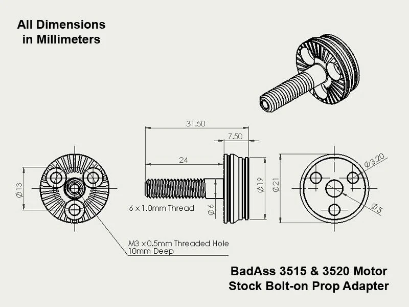 BadAss 3515-710Kv Brushless Motor 12 BadAss 3515-710Kv Brushless Motor - Image 10