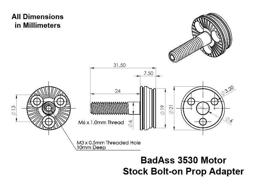 BadAss 3530-570Kv Brushless Motor 12 BadAss 3530-570Kv Brushless Motor - Image 10