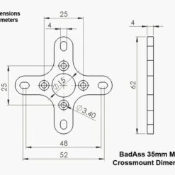 BadAss 3515-1130Kv Brushless Motor -Bandai shop ba 35mm mount dims