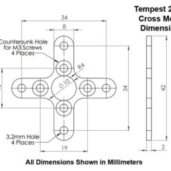 Tempest 2208-1180Kv Brushless Motor -Bandai shop tem 22mm mount dims 1 1 1 1