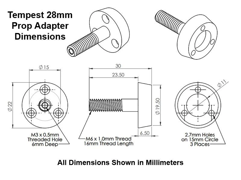 Tempest 2820-1170Kv Brushless Motor 9 Tempest 2820-1170Kv Brushless Motor - Image 7