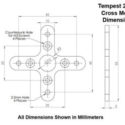 Tempest 2808-1000Kv Brushless Motor -Bandai shop tem 28mm mount dims