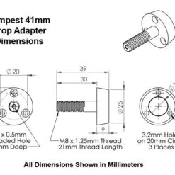 Tempest 4120-420Kv Brushless Motor 14 Tempest 4120-420Kv Brushless Motor -Bandai shop tem 41mm bpa dims 9
